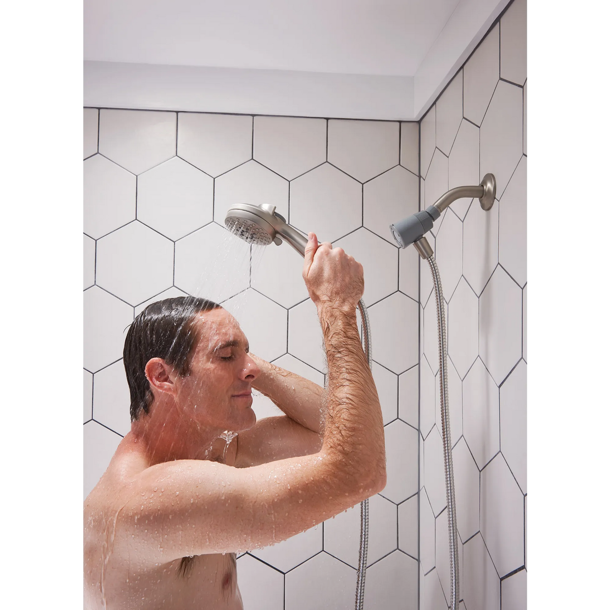 Moen Engage Six-Function 3 1/2" Diameter Spray Head Handheld Shower 26100 in Spot Resist Brushed Nickel (26100SRN) - view 8
