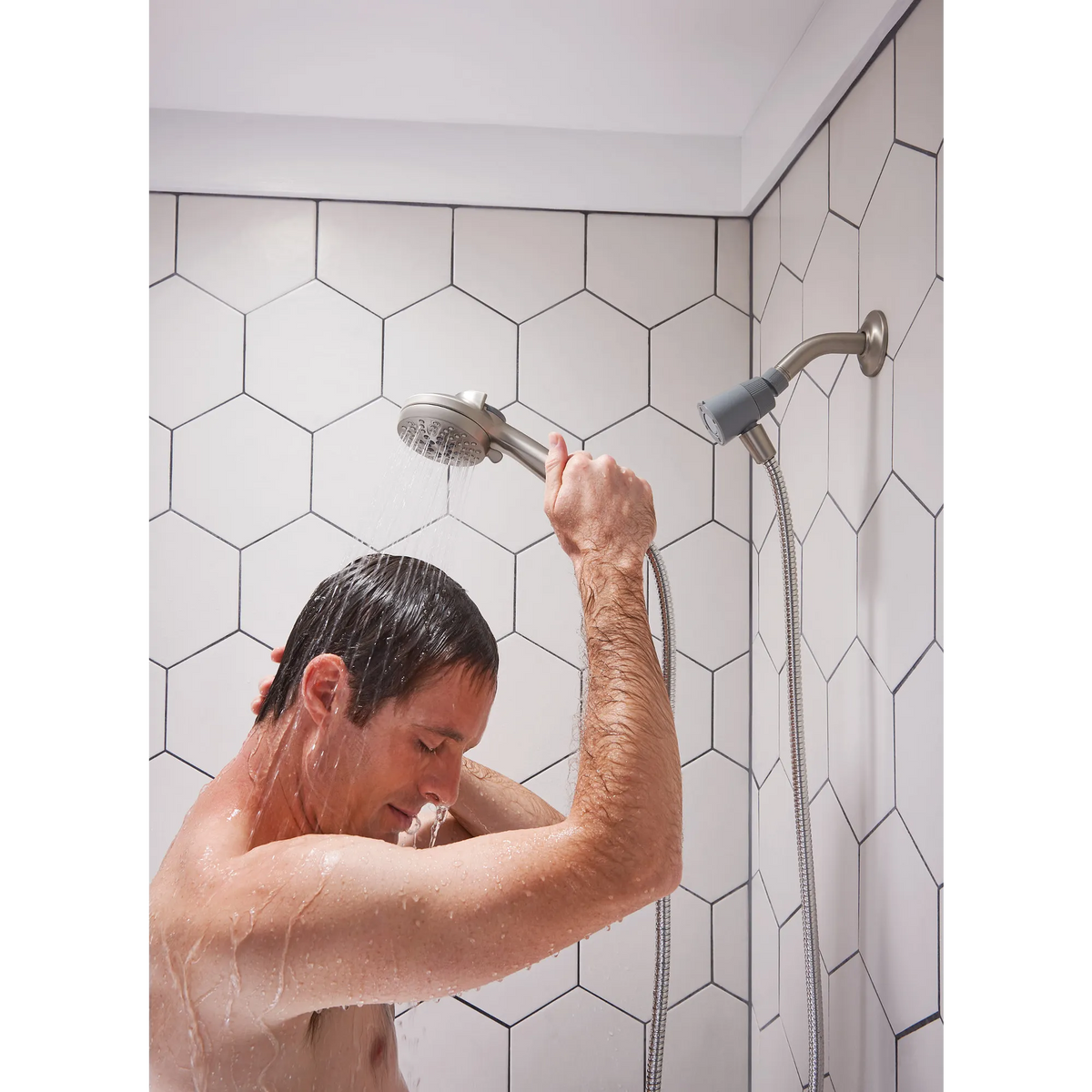 Moen Engage Six-Function 3 1/2" Diameter Spray Head Handheld Shower 26100 in Spot Resist Brushed Nickel (26100SRN) - view 7