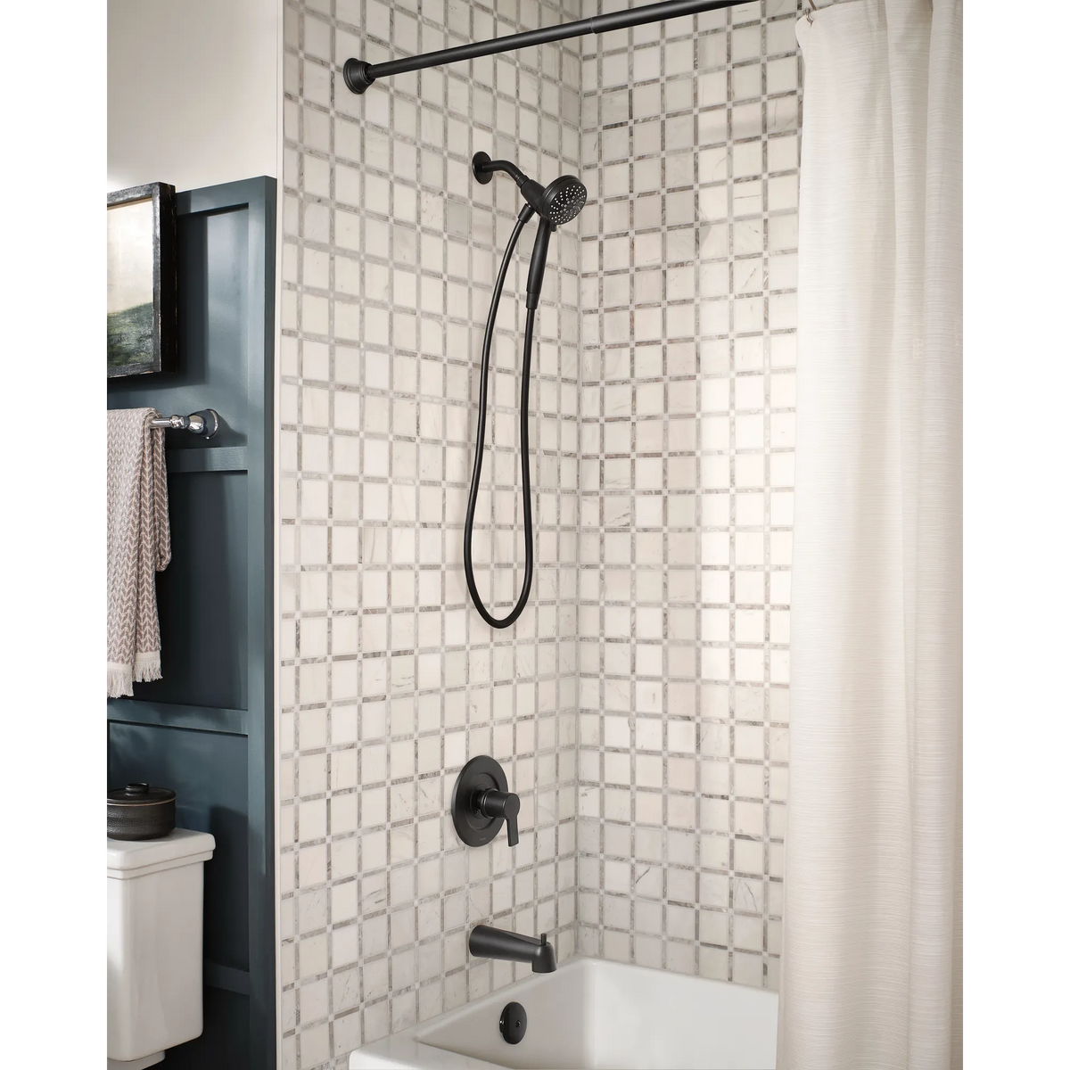 Moen Engage Six-Function Eco-Performance 3 1/2" Diameter Spray Head Handheld Shower 26100EP in Matte Black (26100EPBL) - view 4