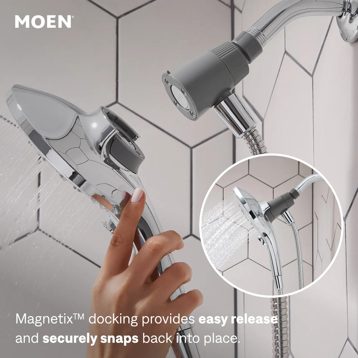 Moen Engage Six-Function 5 1/2" Diameter Spray Head Handheld Shower 26112 in Chrome (26112) - view 4