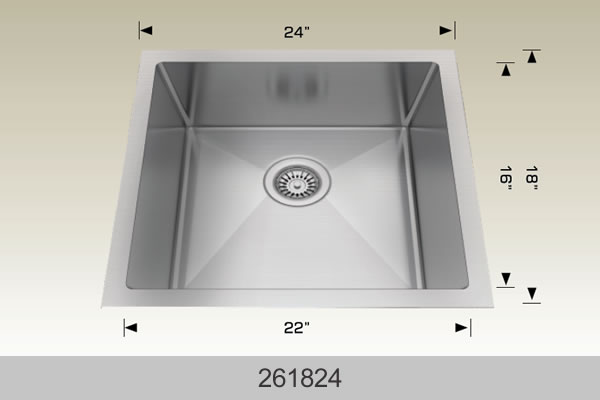 Bosco 261824 24" x 18" Textured Standard Laundry Series Laundry Sink