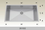 Bosco 261932 32" x 19" Textured Standard Series Kitchen Sink