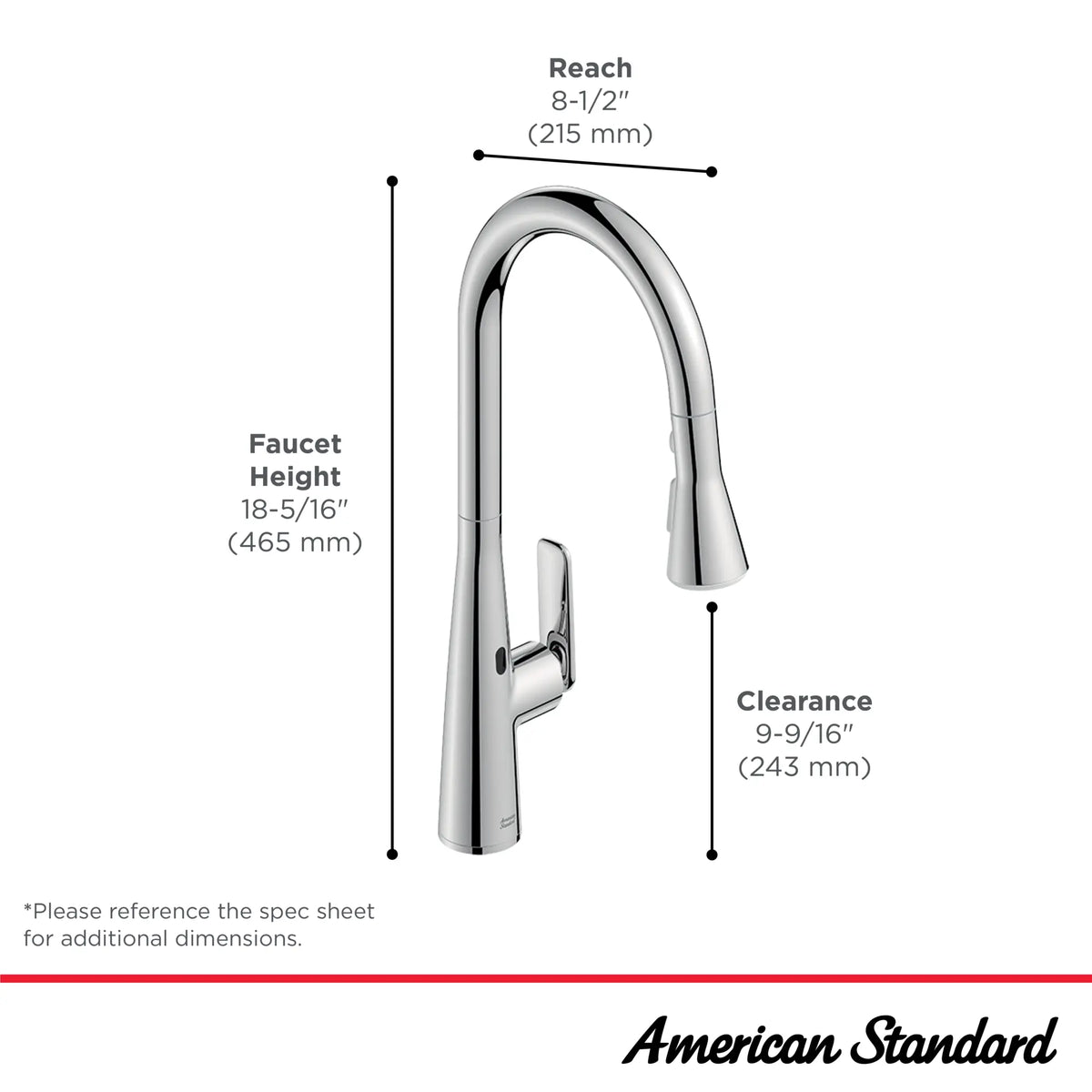 American Standard Aspirations Touchless Pull-Down Kitchen Faucet