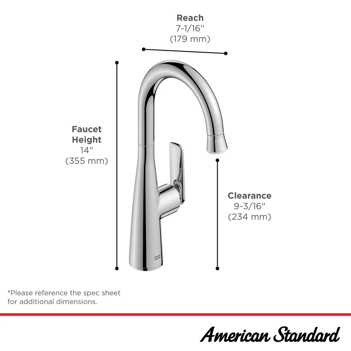 American Standard Aspirations Pull-Down Bar Faucet