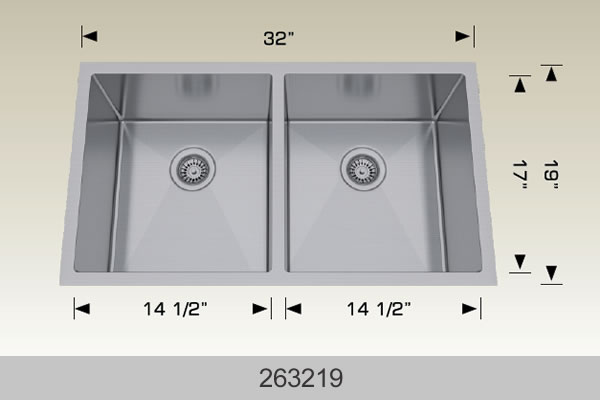 Bosco 263219 32" x 19" Textured Standard Series Kitchen Sink