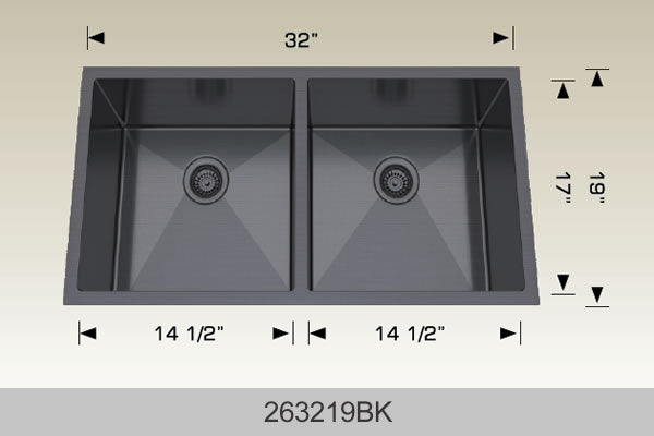 Bosco 263219 32" x 19" Textured Standard Series Kitchen Sink