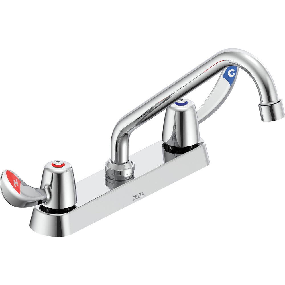 Delta Commercial 26C3222-TI Two-Handle Deck-Mount Sink Faucet with Swing Spout