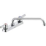 Delta Commercial 26C3223-S8 Two-Handle Deck-Mount Sink Faucet with Swing Spout