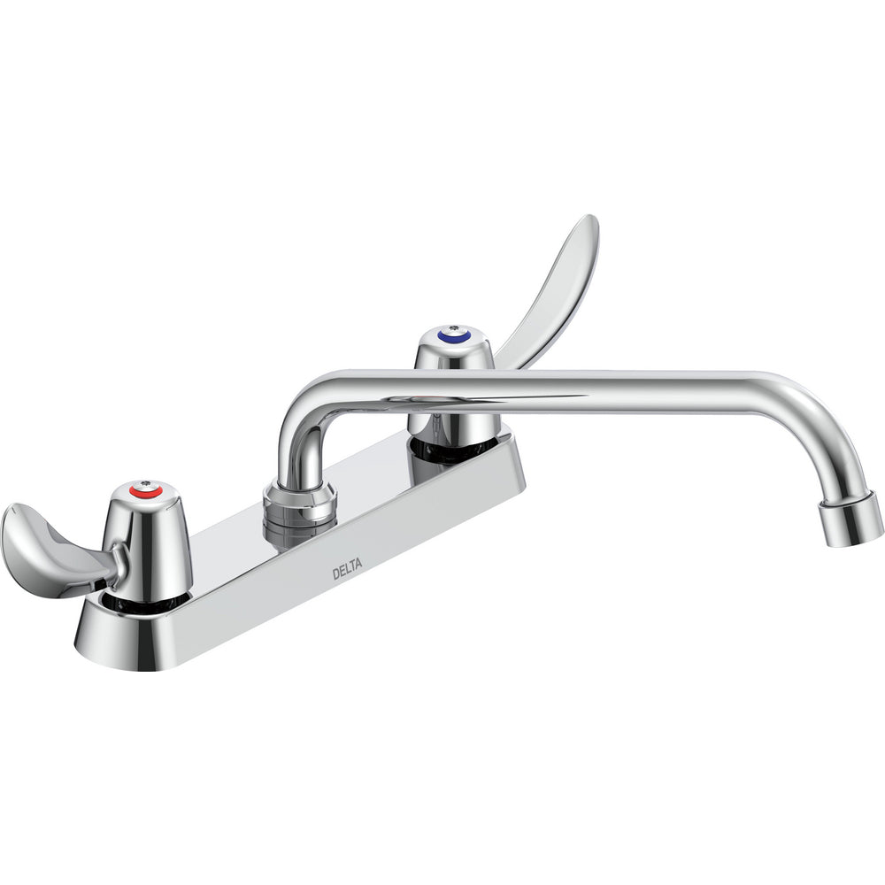 Delta Commercial 26C3232-S7 Two-Handle Deck-Mount Sink Faucet with Swing Spout