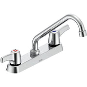 Delta Commercial 26C3233 Two-Handle Deck-Mount Sink Faucet with Swing Spout