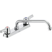 Delta Commercial 26C3233-S7 Two-Handle Deck-Mount Sink Faucet with Swing Spout