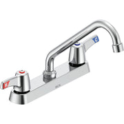 Delta Commercial 26C3233-TI Two-Handle Deck-Mount Sink Faucet with Swing Spout