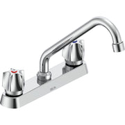 Delta Commercial 26C3241 Two-Handle Deck-Mount Sink Faucet with Swing Spout - Chrome