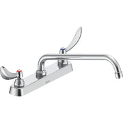 Delta Commercial 26C3244-S7 Two-Handle Deck-Mount Sink Faucet with Swing Spout - Chrome