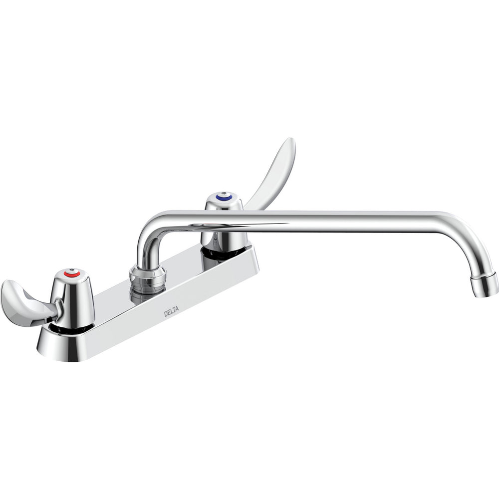 Delta Commercial 26C3252-S8 Two-Handle Deck-Mount Sink Faucet with Swing Spout