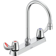 Delta Commercial 26C3922-TI Two-Handle Deck-Mount Sink Faucet with Gooseneck Spout