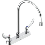Delta Commercial 26C3924-R7 Two-Handle Deck-Mount Sink Faucet with Gooseneck Spout - Chrome
