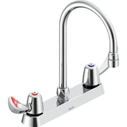 Delta Commercial 26C3932-LS-TI Two-Handle Deck-Mount Sink Faucet with Limited Swing Spout - Chrome