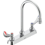 Delta Commercial 26C3934-LS-TI Two-Handle Deck-Mount Sink Faucet with Limited Swing Spout