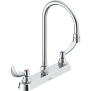 Delta Commercial 26C3934-R5 Two-Handle Deck-Mount Sink Faucet with Gooseneck Spout - Chrome