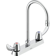 Delta Commercial 26C3942-R5 Two-Handle Deck-Mount Sink Faucet with Gooseneck Spout - Chrome