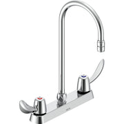 Delta Commercial 26C3942-R6 Two-Handle Deck-Mount Sink Faucet with Gooseneck Spout