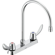 Delta Commercial 26C3942-R7 Two-Handle Deck-Mount Sink Faucet with Gooseneck Spout