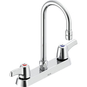 Delta Commercial 26C3943-R2 Two-Handle Deck-Mount Sink Faucet with Gooseneck Spout