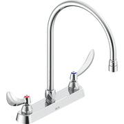Delta Commercial 26C3954-R7 Two-Handle Deck-Mount Sink Faucet with Gooseneck Spout - Chrome