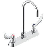 Delta Commercial 26C3964-R2 Two-Handle Deck-Mount Sink Faucet with Gooseneck Spout - Chrome