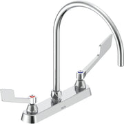 Delta Commercial 26C3975-R7 Two-Handle Deck-Mount Sink Faucet with Gooseneck Spout