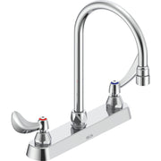 Delta Commercial 26T3924 Two-Handle Cast Kitchen Faucet with Gooseneck Spout - Chrome