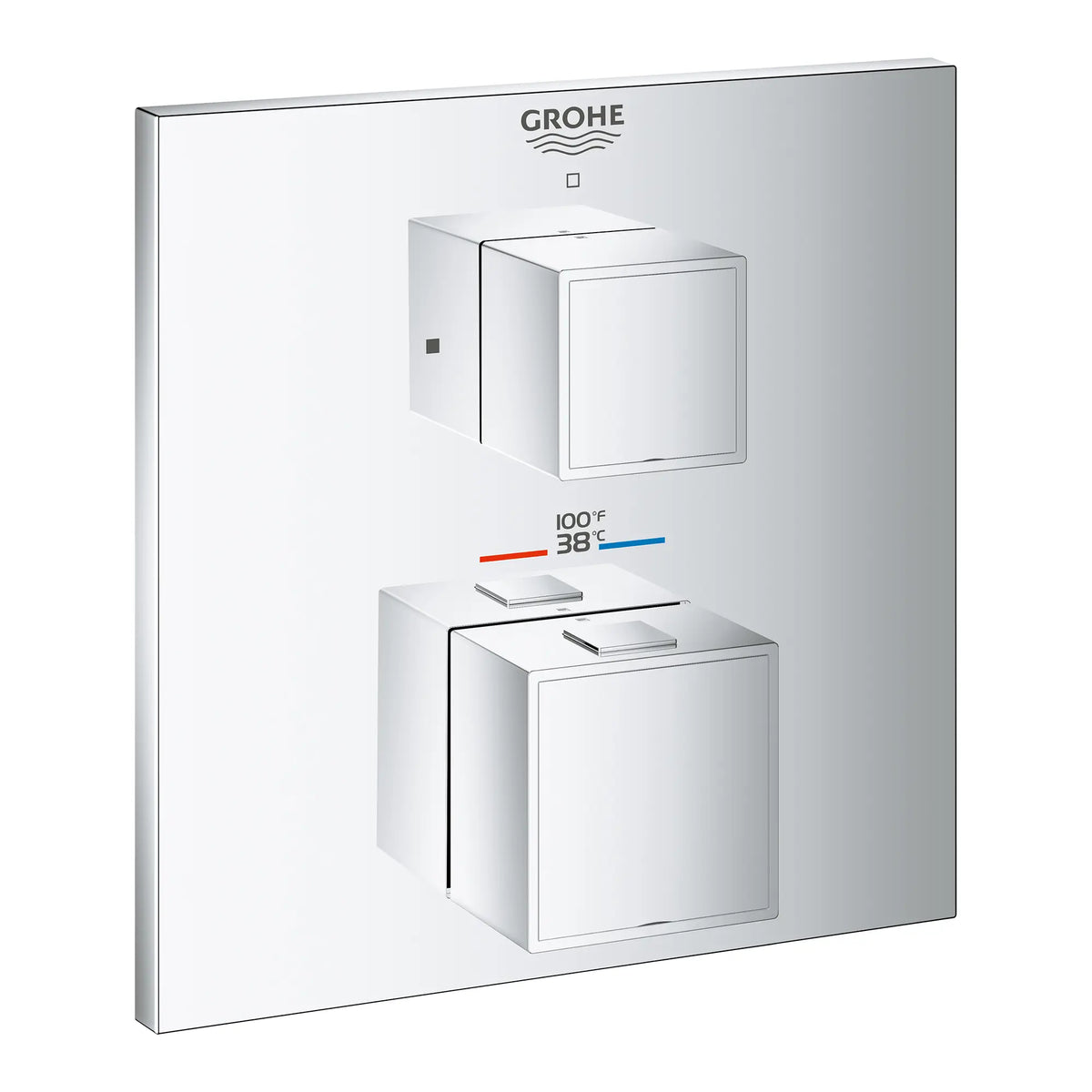 Grohe GROHTHERM CUBE SINGLE FUNC THM TRIM  Chrome 24157000 - StarLight Chrome