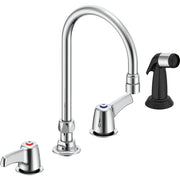 Delta Commercial 27C1933 Two-Handle Deck-Mount Sink Faucet with Side Spray