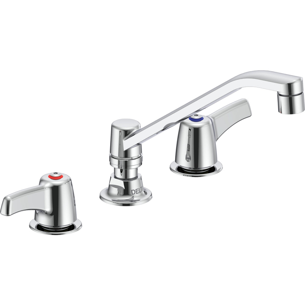 Delta Commercial 27C2143 Two-Handle Deck-Mount Sink Faucet with Side Spray