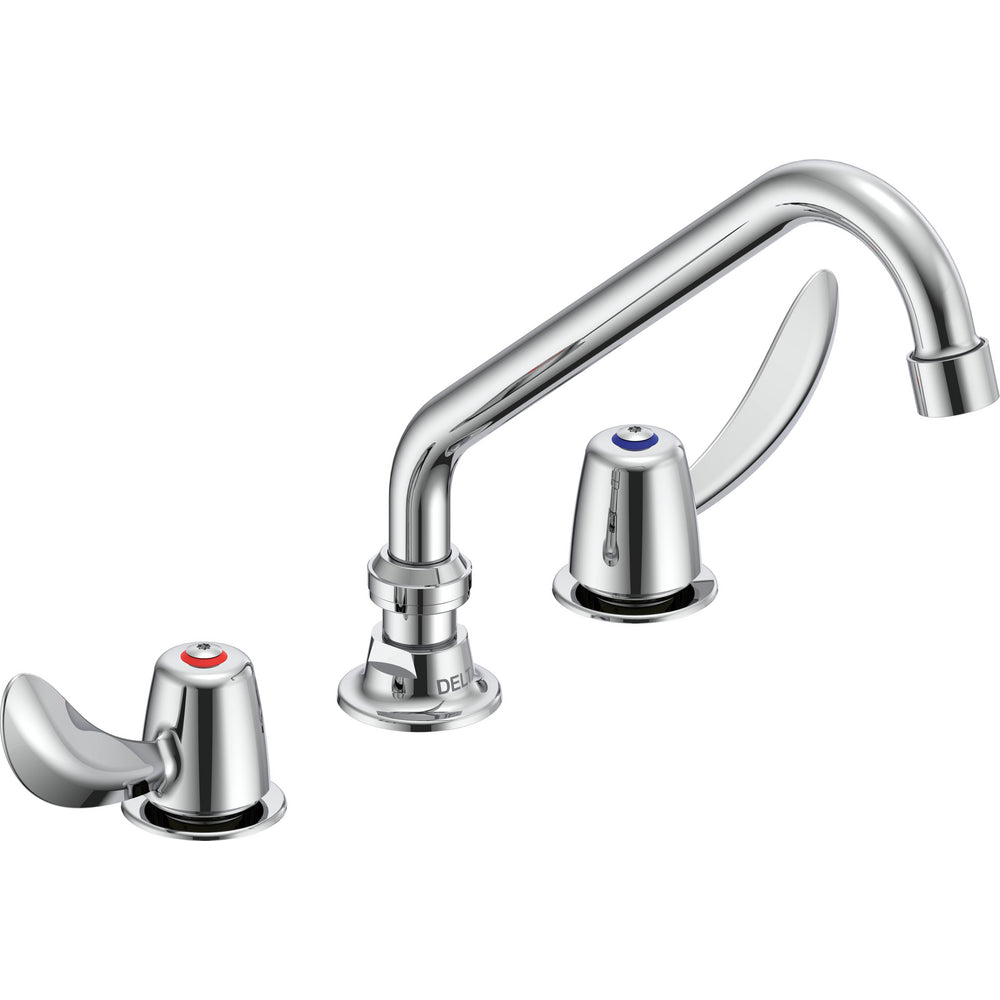 Delta Commercial 27C2242 Two-Handle Deck-Mount Sink Faucet with Side Spray - Chrome