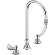 Delta Commercial 27C2924-R5 Two-Handle Deck-Mount Sink Faucet with Gooseneck Spout - Chrome