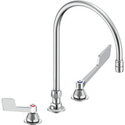 Delta Commercial 27C2945-R7 Two-Handle Deck-Mount Sink Faucet with Gooseneck Spout - Chrome