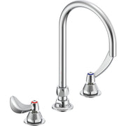 Delta Commercial 27C2964 Two-Handle Deck-Mount Sink Faucet with Gooseneck Spout - Chrome