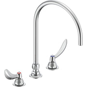Delta Commercial 27C2964-R7 Two-Handle 8" Widespread Deck-Mount Sink Faucet with Gooseneck Spout - Polished Chrome
