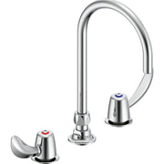Delta Commercial 27C2972 Two-Handle Deck-Mount Sink Faucet with Gooseneck Spout - Chrome