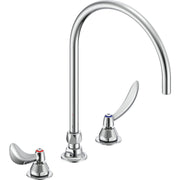 Delta Commercial 27C2974-R7 Two-Handle Deck-Mount Sink Faucet with Gooseneck Spout - Chrome