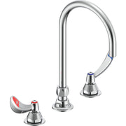 Delta Commercial 27C2974-TI Two-Handle Deck-Mount Sink Faucet with Gooseneck Spout - Chrome