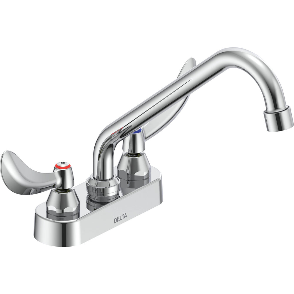 Delta Commercial 27C4254 Two-Handle Centerset Deck-Mount Sink Faucet with Swing Spout - Chrome