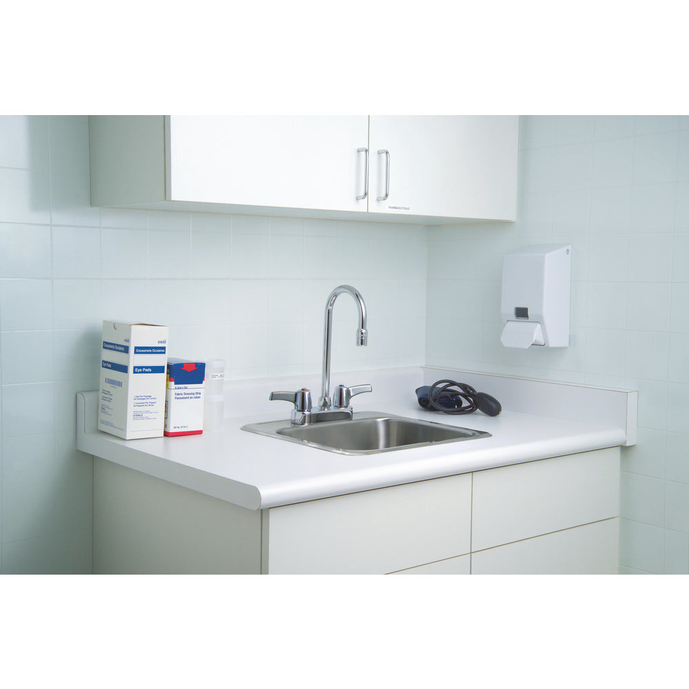 Delta Commercial 27C4853 Two-Handle Centerset Deck-Mount Sink Faucet with Gooseneck Spout