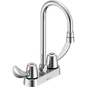 Delta Commercial 27C4852 Two-Handle Centerset Deck-Mount Sink Faucet with Gooseneck Spout - Chrome
