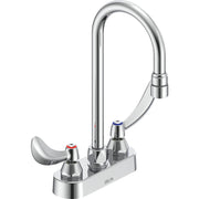 Delta Commercial 27C4854 Two-Handle Centerset Deck-Mount Sink Faucet with Gooseneck Spout - Chrome