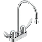 Delta Commercial 27C4952 Two-Handle Centerset Deck-Mount Sink Faucet with Gooseneck Spout - Chrome