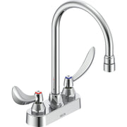 Delta Commercial 27C4954 Two-Handle Centerset Deck-Mount Sink Faucet with Gooseneck Spout - Chrome