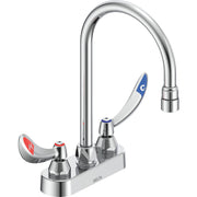 Delta Commercial 27C4954-LS-TI Two-Handle Centerset Deck-Mount Sink Faucet with Limited Swing Gooseneck Spout - Chrome